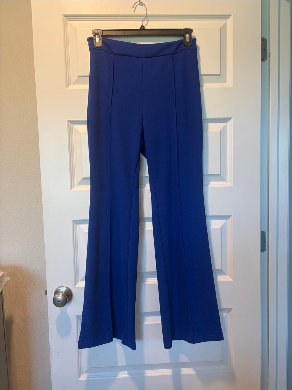 Royal Blue Women's Flared Stretchy Dress Pants